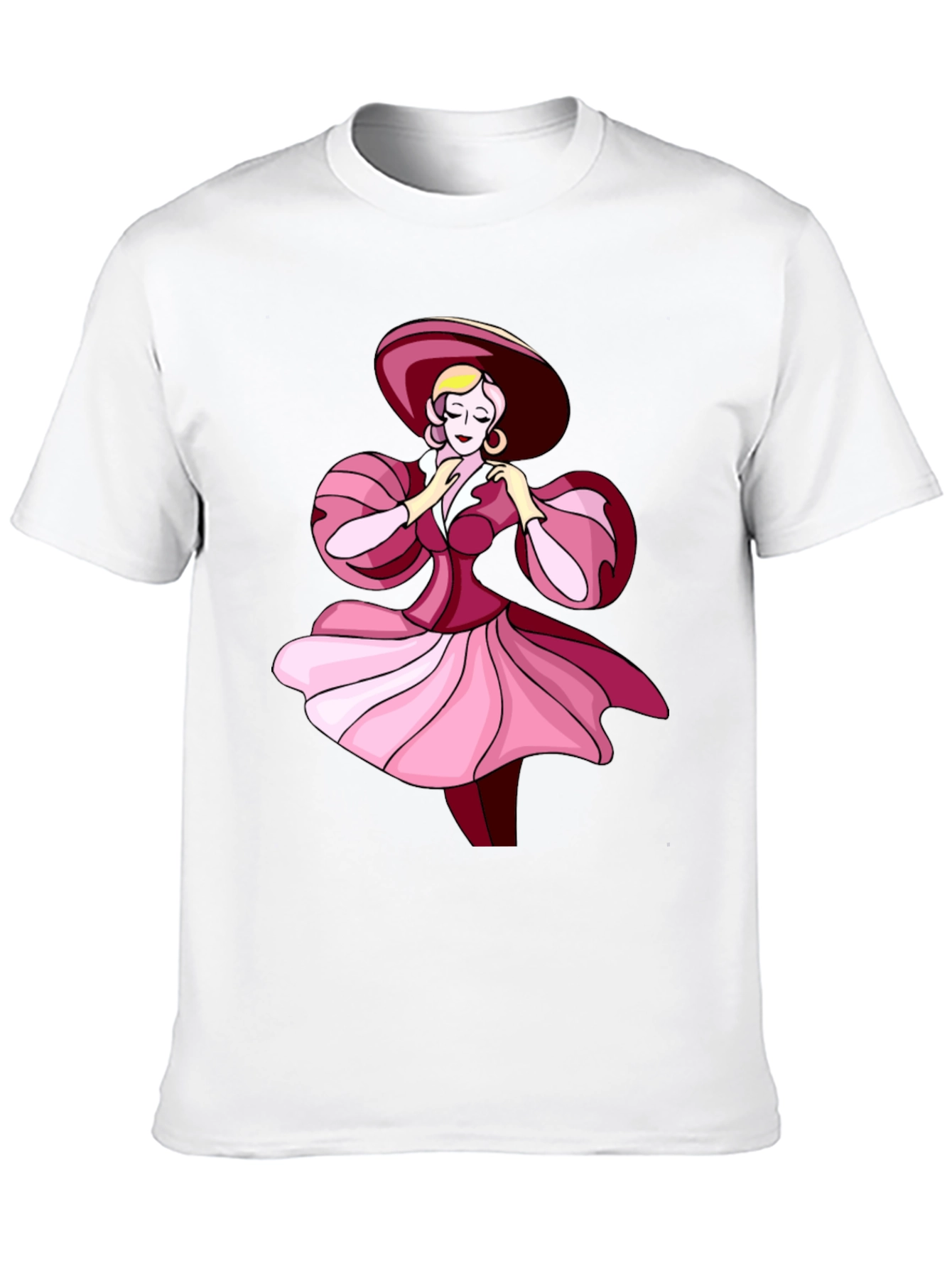 Elegant Lady Graphic Tee - Stylish Black T-Shirt