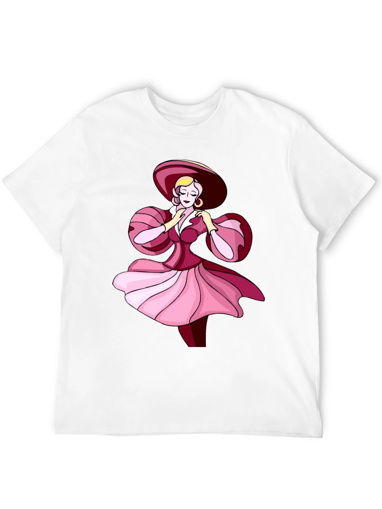 Elegant Lady Graphic Tee - Stylish Black T-Shirt