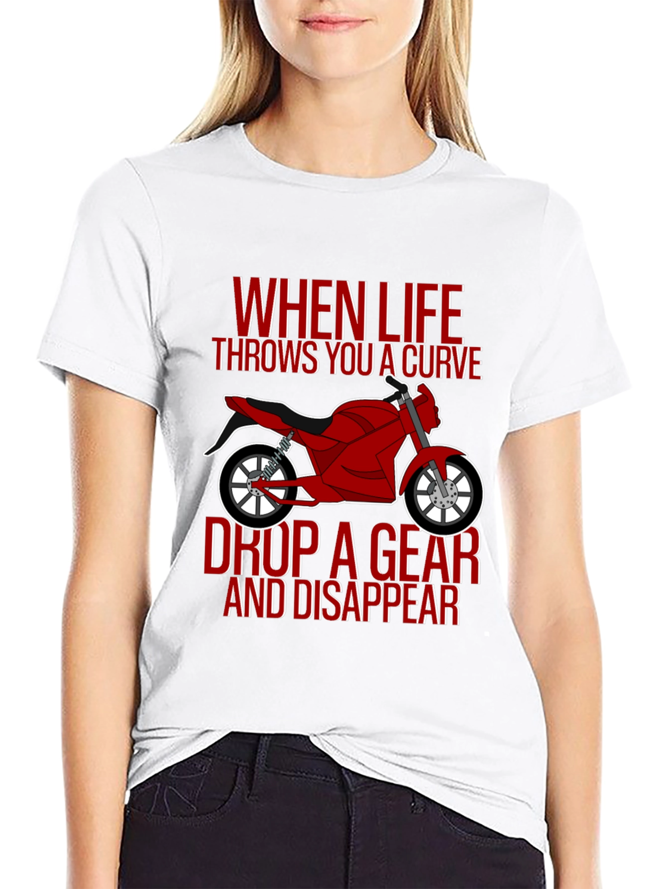 Motorcycle T-Shirt: Drop a Gear and Disappear