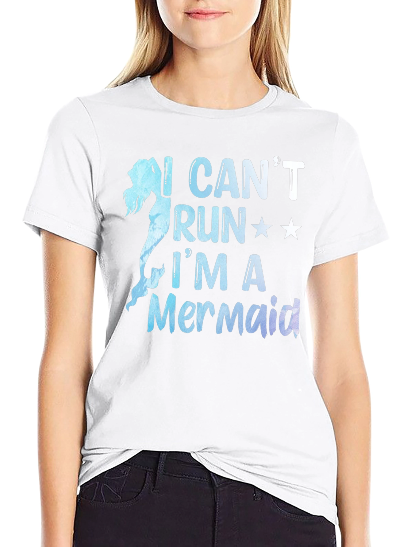 Mermaid Graphic Tee - I Cant Run