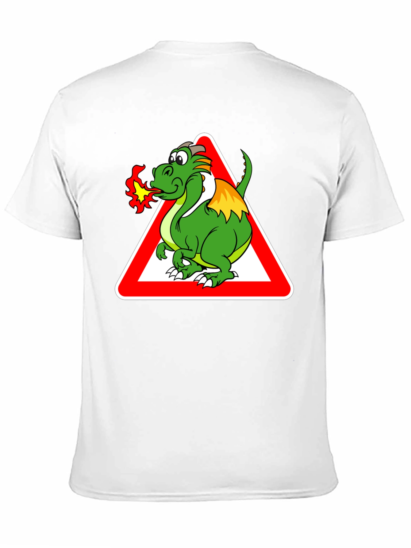Dragon Warning Sign Graphic Tee - Black