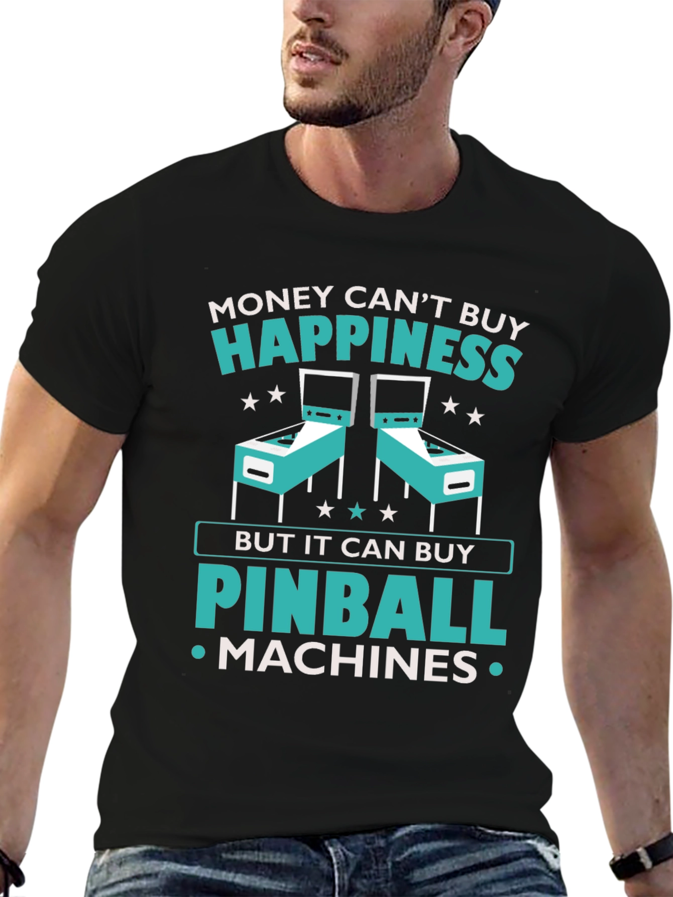 Money Cant Buy Happiness Pinball T-Shirt