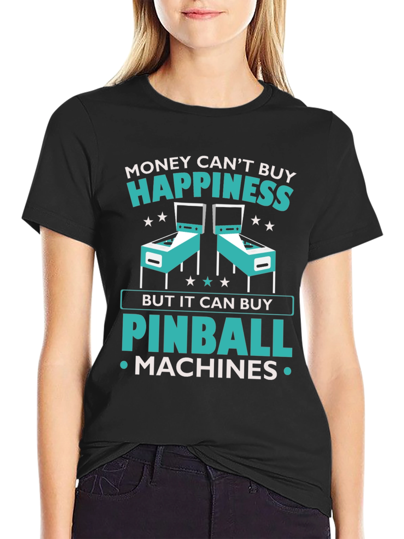 Money Cant Buy Happiness Pinball T-Shirt