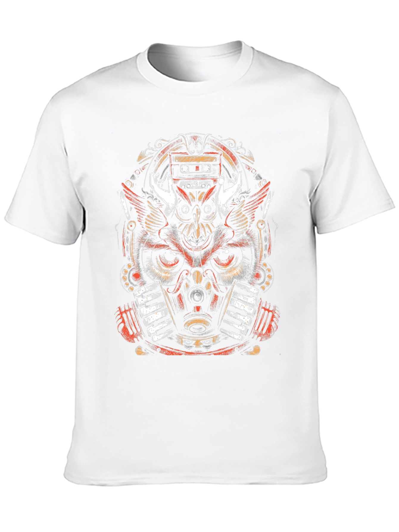 Steampunk Owl Music Lover Graphic Tee