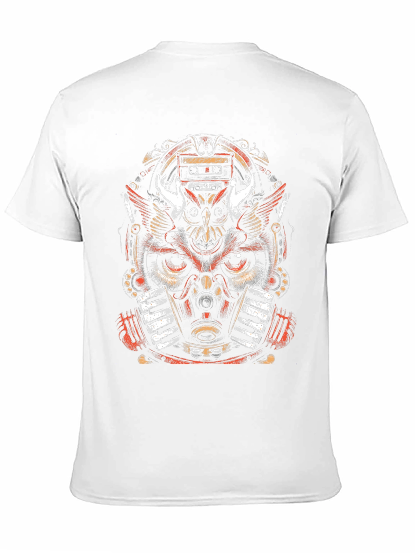 Steampunk Owl Music Lover Graphic Tee