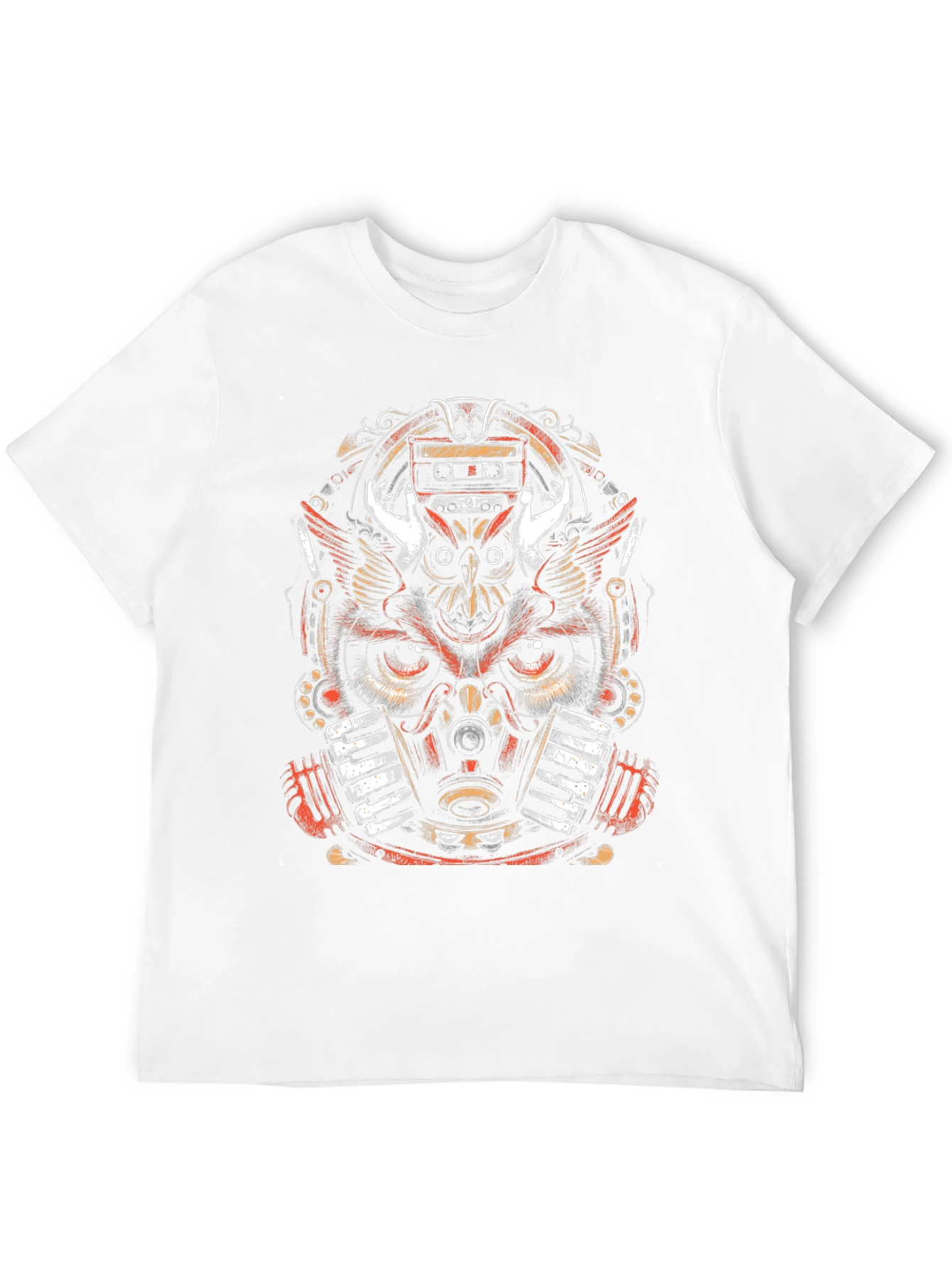 Steampunk Owl Music Lover Graphic Tee