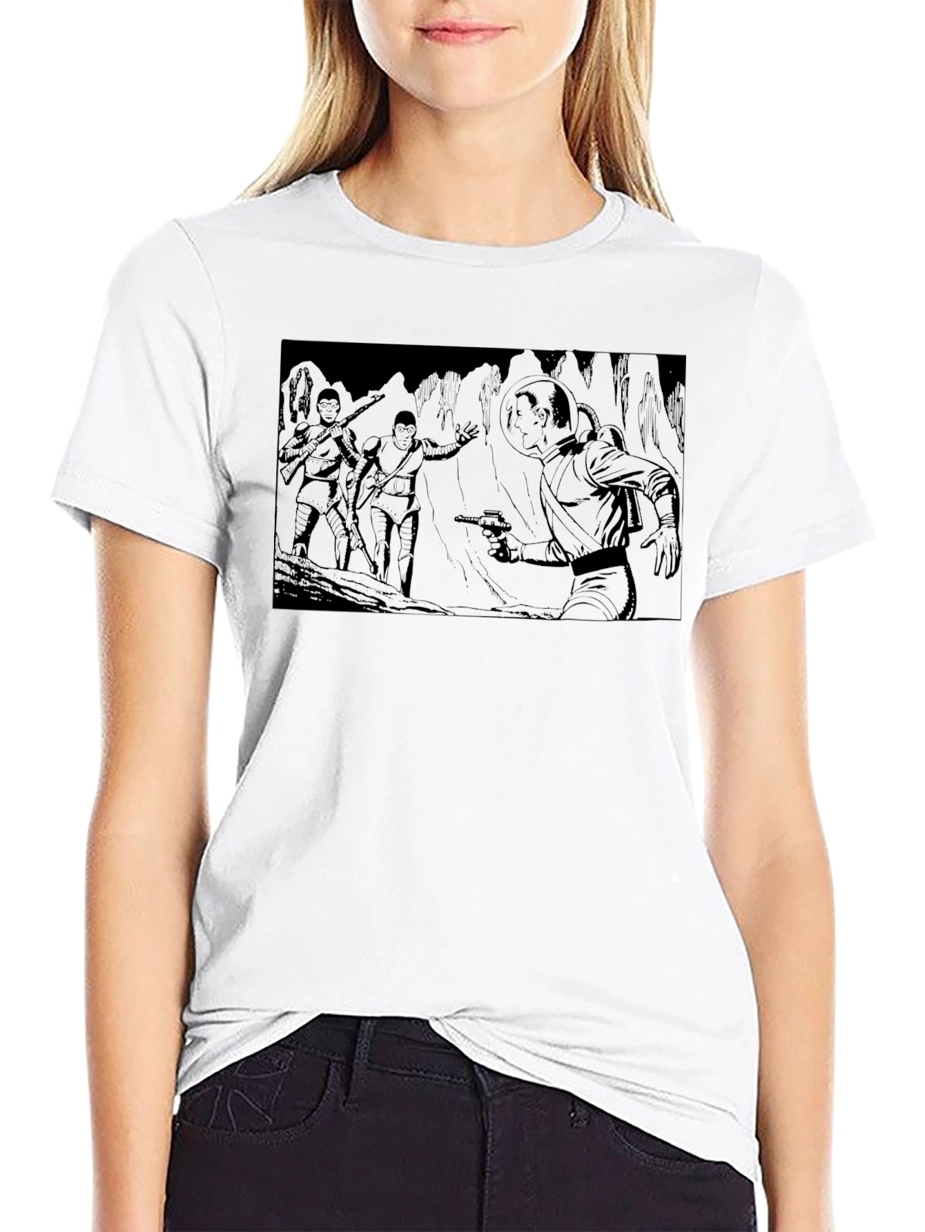 Retro Sci-Fi Comic T-Shirt - Bold Graphic Tee