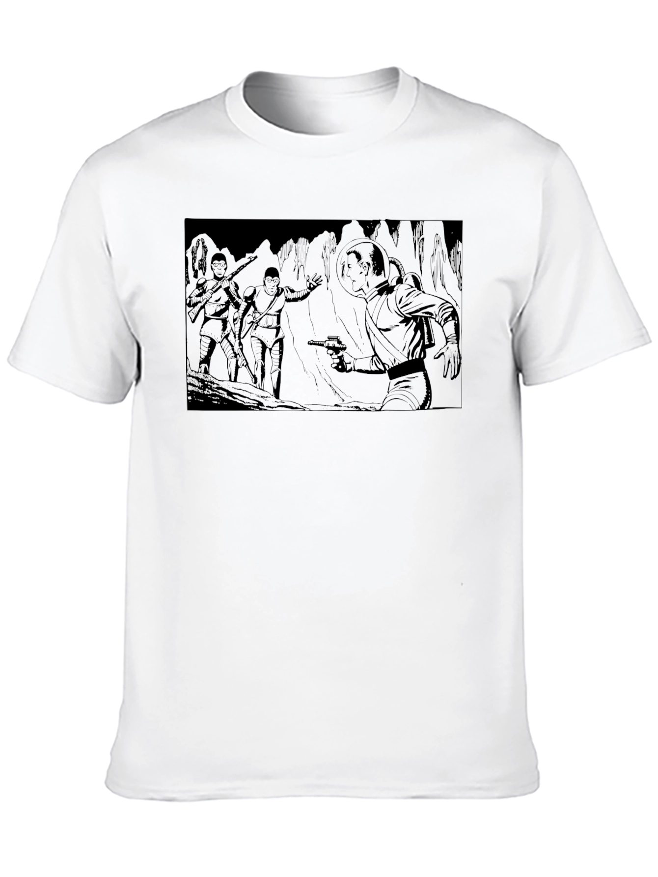 Retro Sci-Fi Comic T-Shirt - Bold Graphic Tee