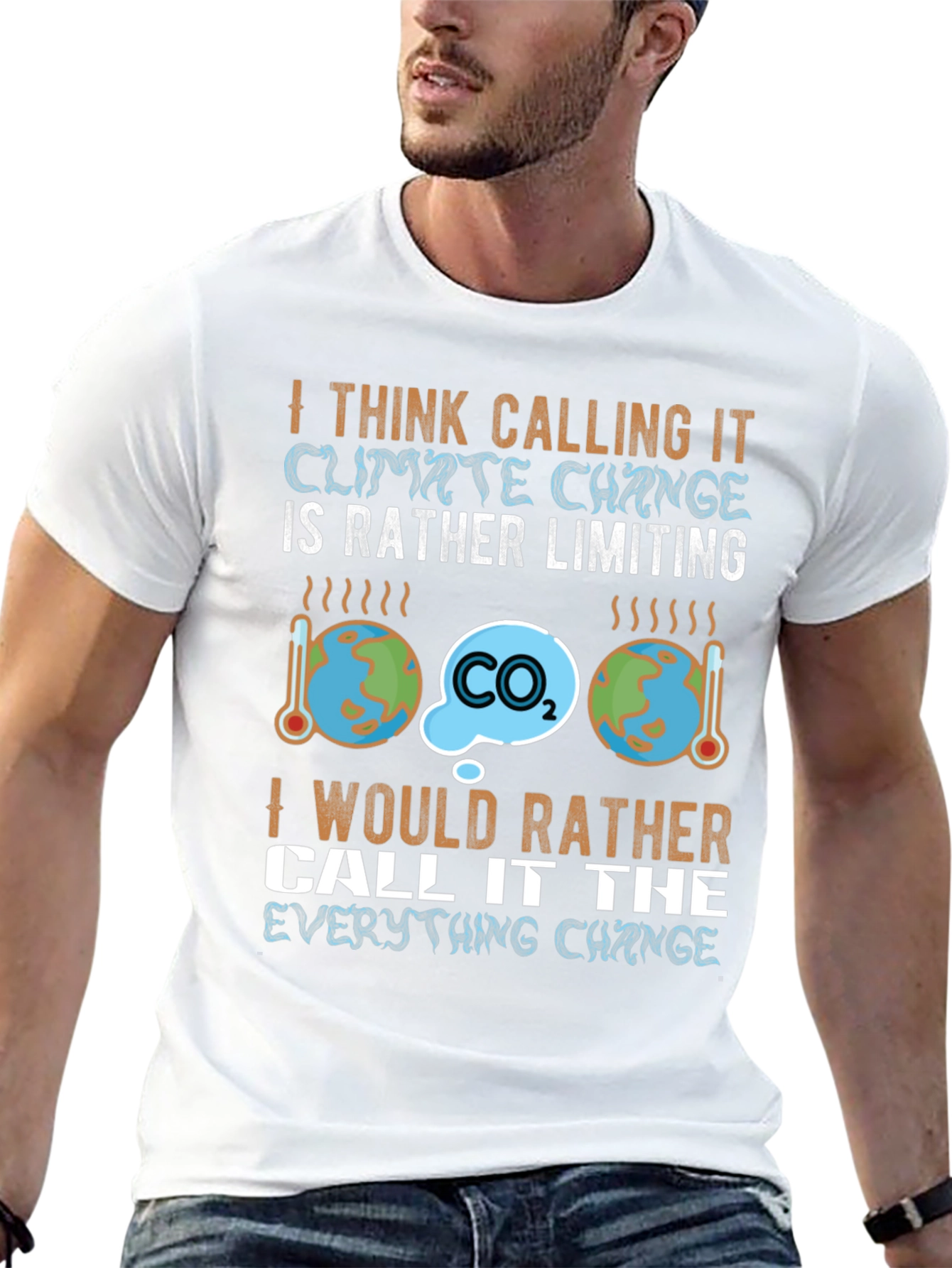 Climate Change Slogan Graphic T-Shirt