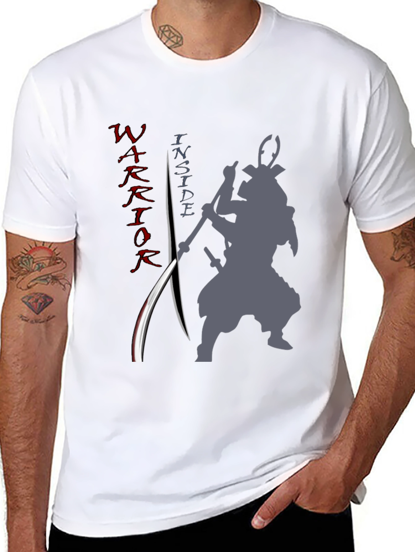 Warrior Inside Mens Graphic Tee - Samurai Design