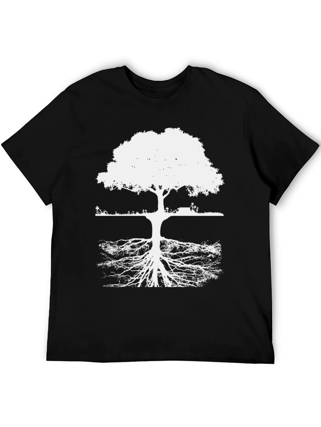 Tree of Life Black T-Shirt: Roots & Growth