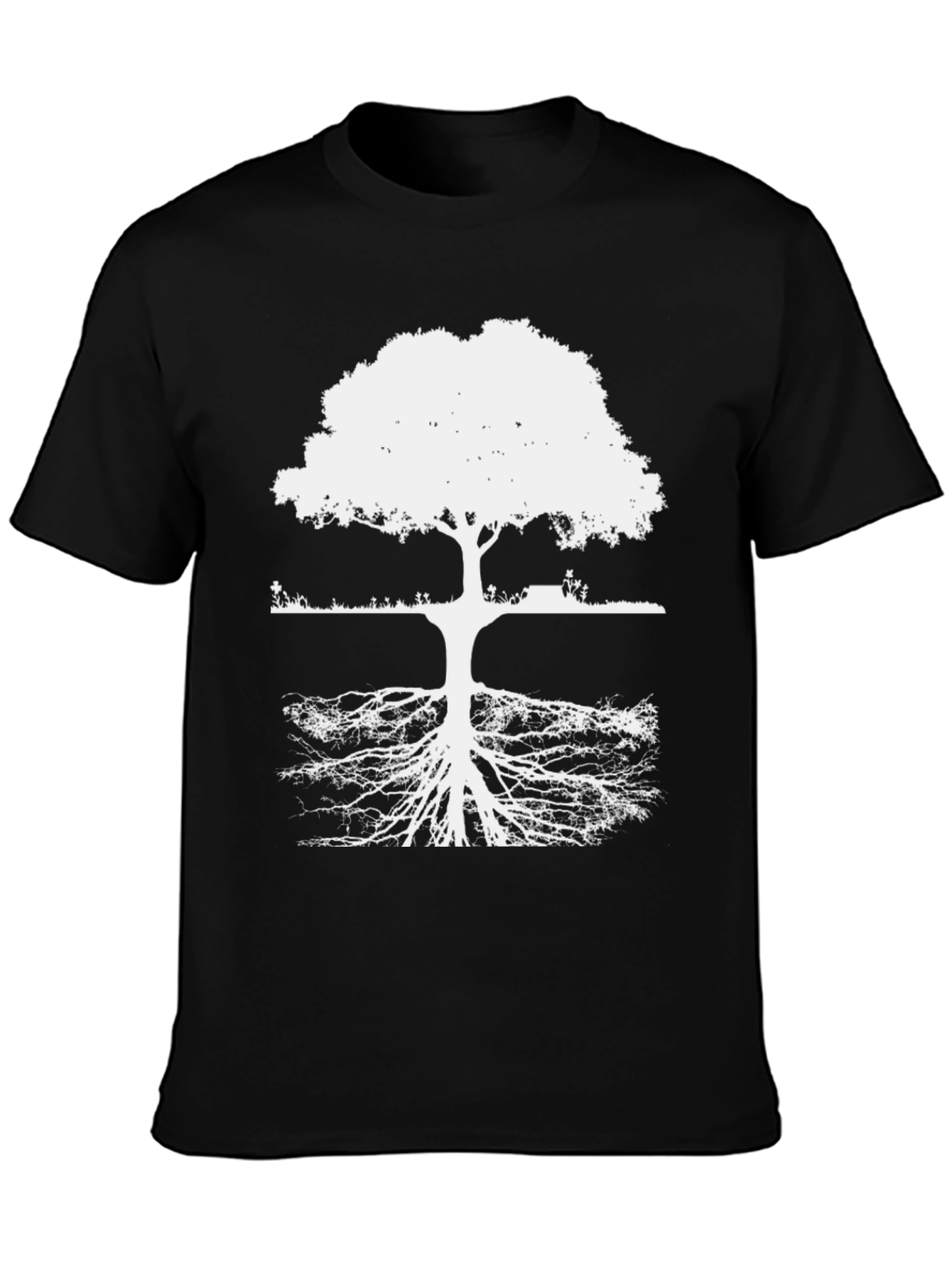 Tree of Life Black T-Shirt: Roots & Growth