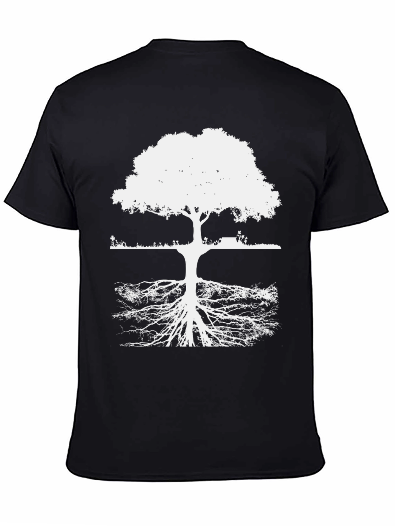 Tree of Life Black T-Shirt: Roots & Growth