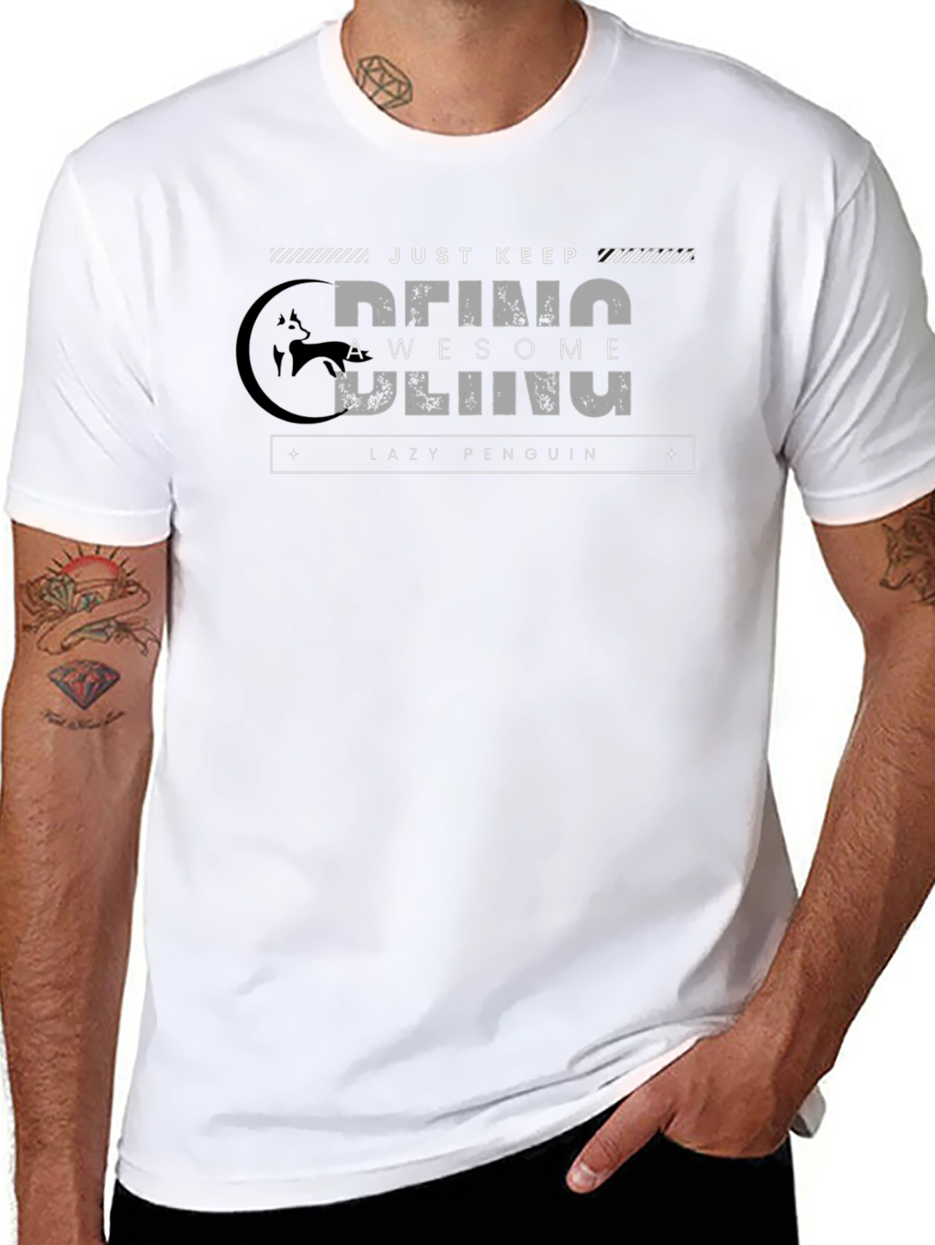 Awesome Penguin Graphic T-Shirt
