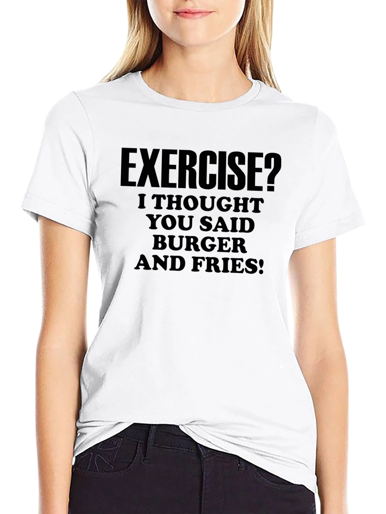 Funny Exercise? Burger & Fries T-Shirt
