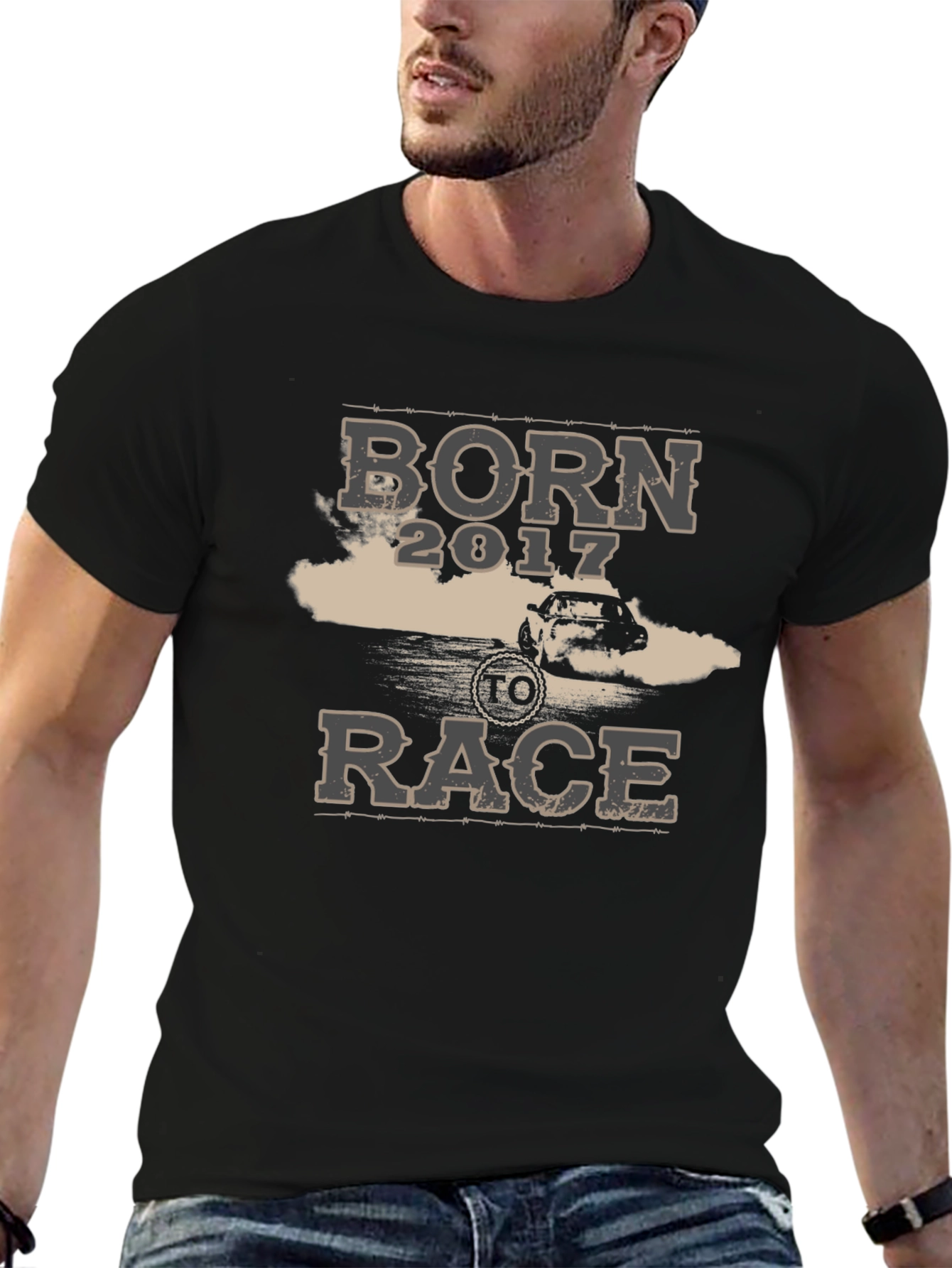Born to Race 2017 Black Graphic Tee