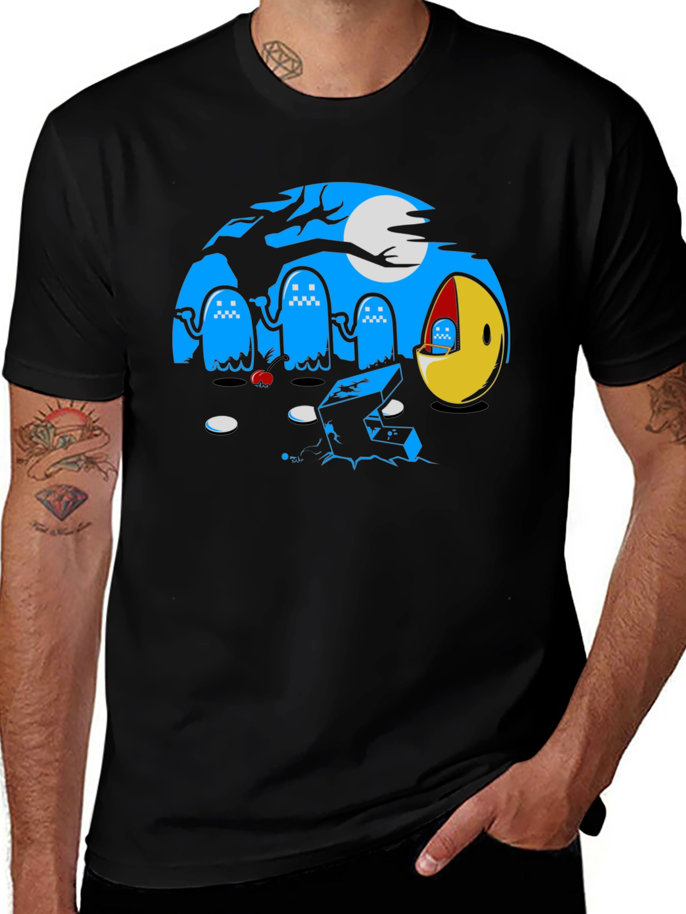 Pac-Man Graveyard Graphic T-Shirt