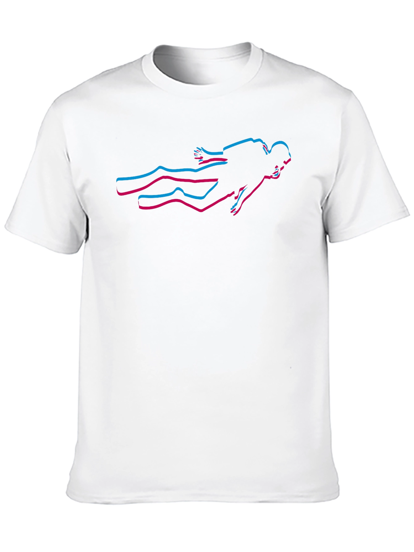 Cool Diver Graphic Black T-Shirt