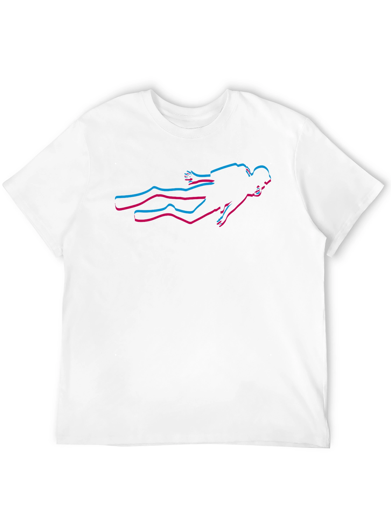 Cool Diver Graphic Black T-Shirt