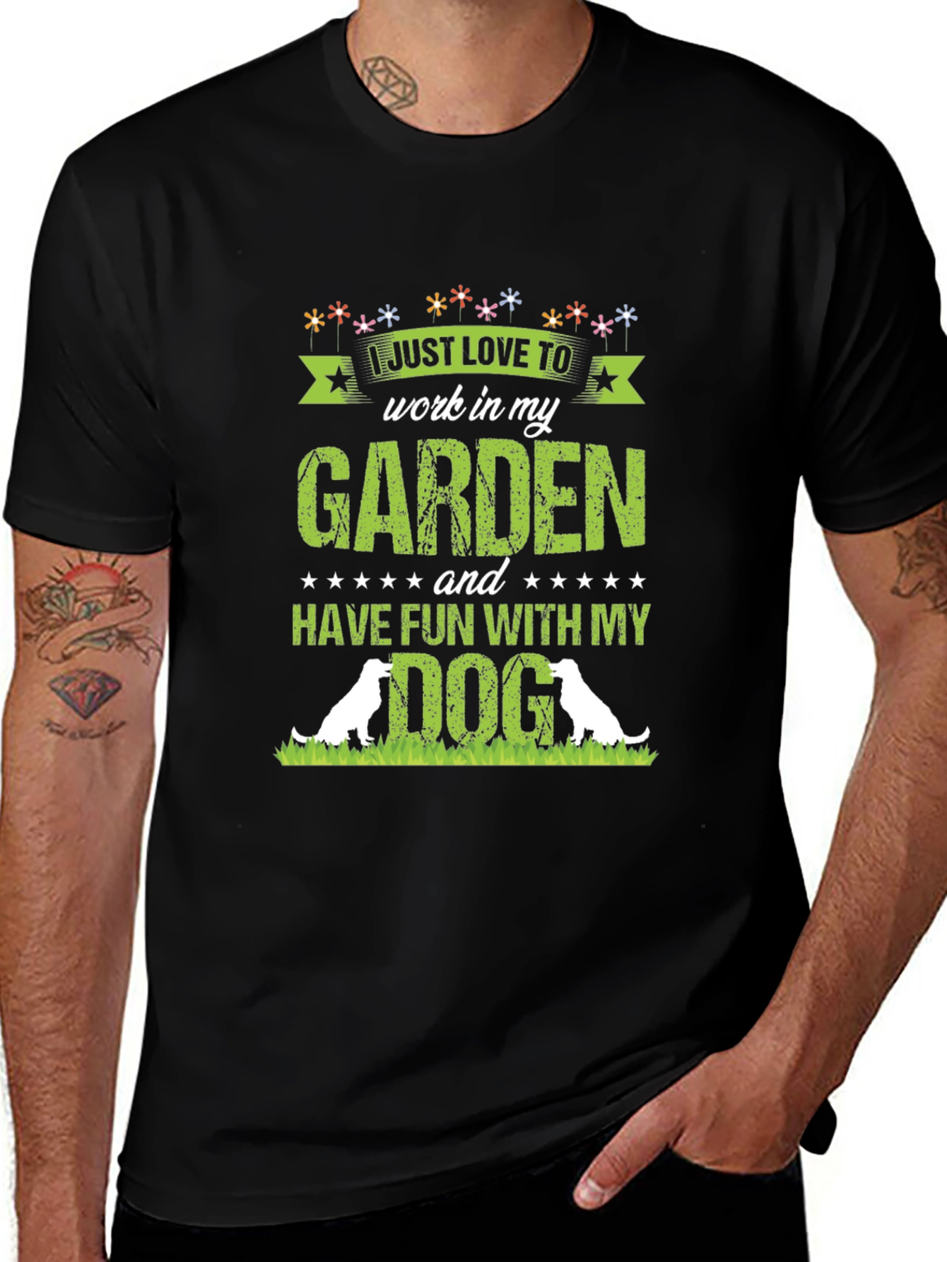 I Love Gardening & My Dog T-Shirt
