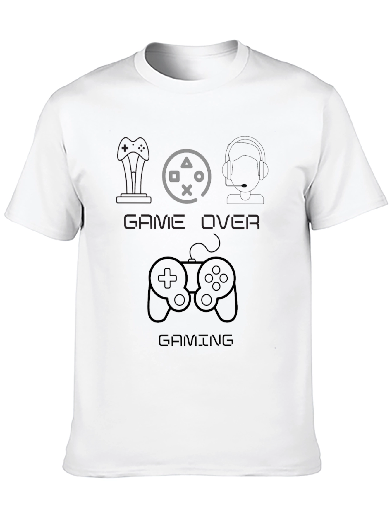 Game Over Gaming T-Shirt - Black Graphic Tee