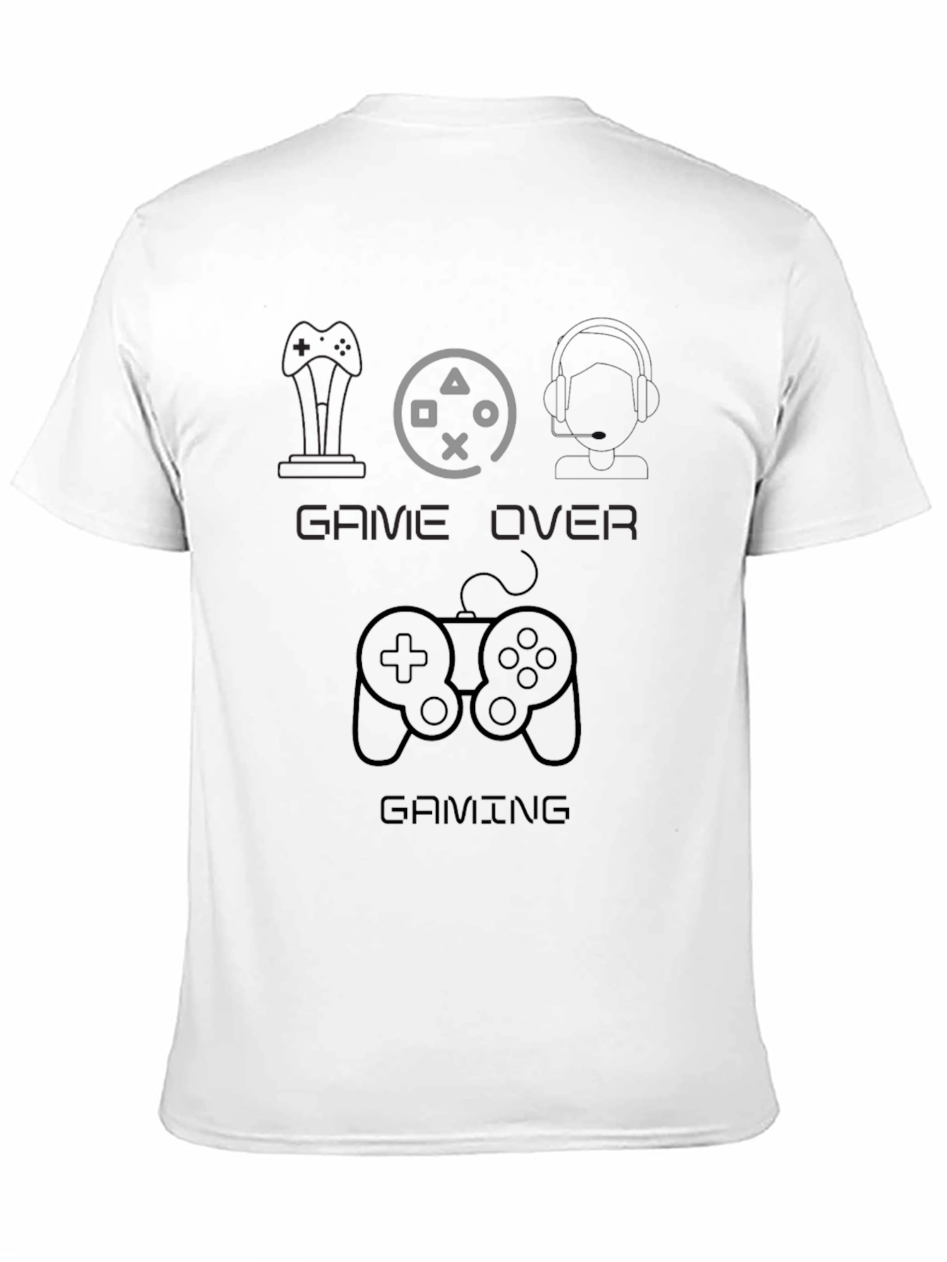 Game Over Gaming T-Shirt - Black Graphic Tee