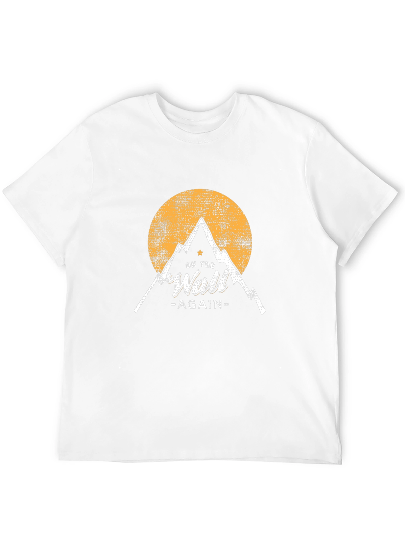 On The Wall Again Black T-Shirt - Mountain Design