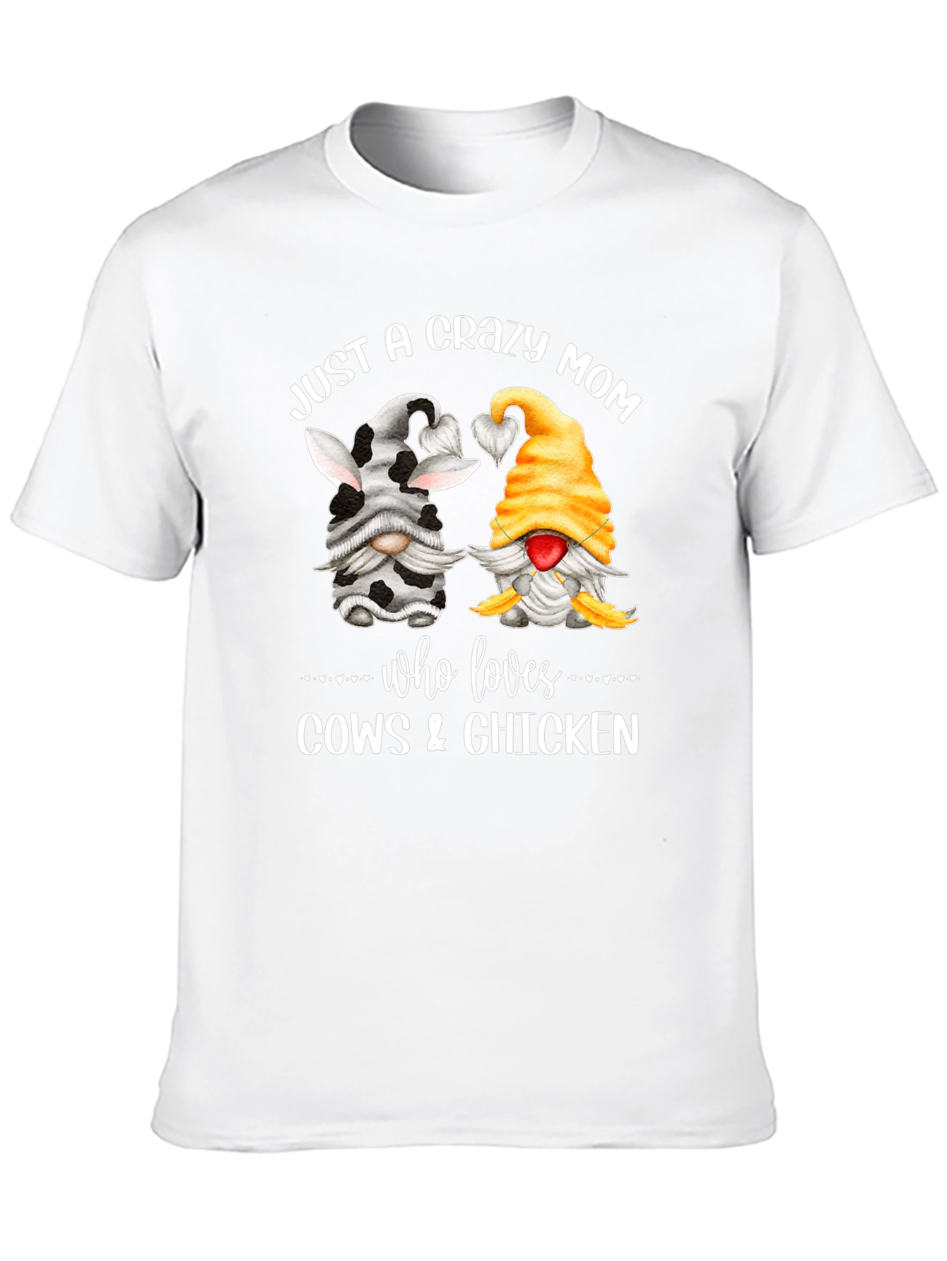 Crazy Mom Cow & Chicken Lover Graphic Tee
