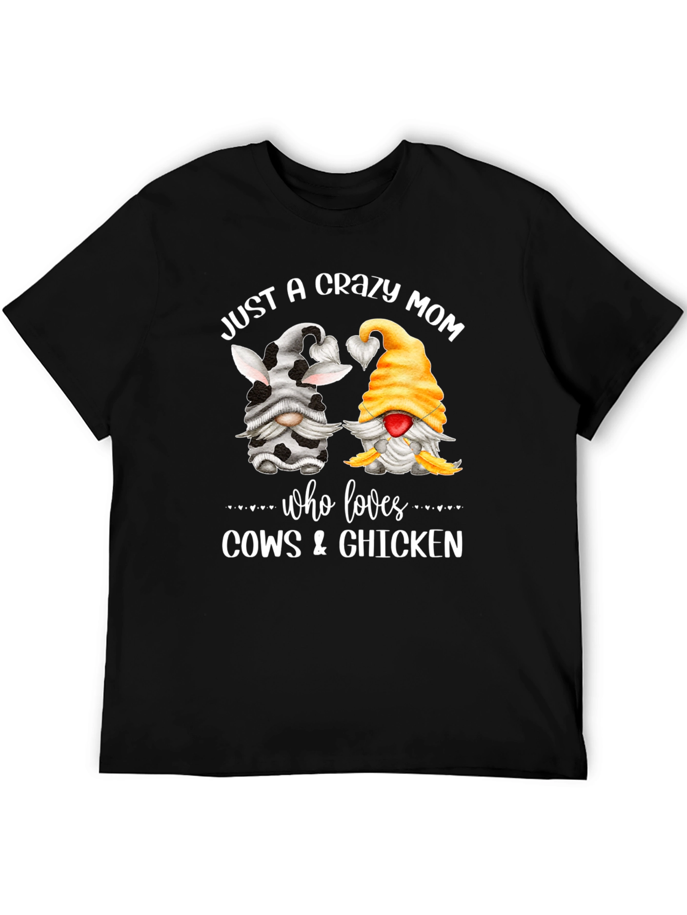 Crazy Mom Cow & Chicken Lover Graphic Tee