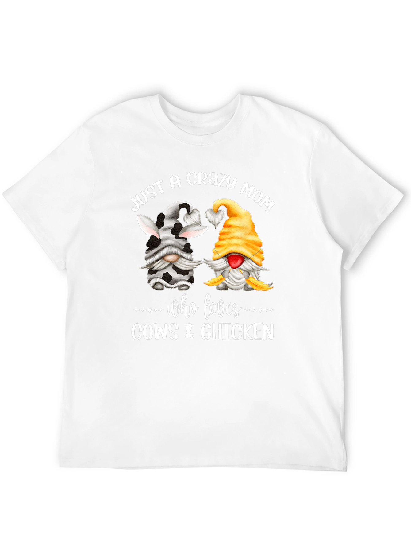 Crazy Mom Cow & Chicken Lover Graphic Tee