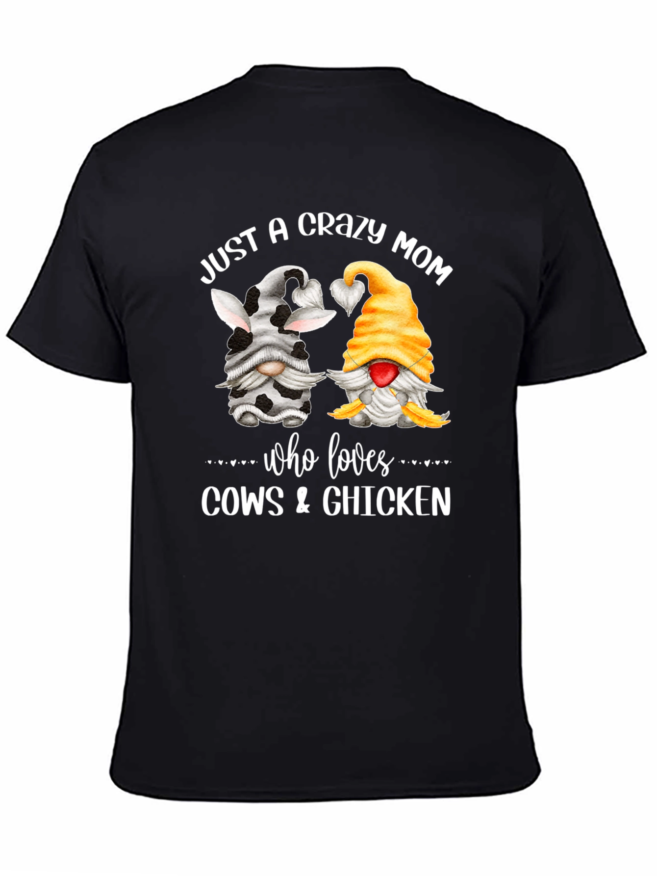 Crazy Mom Cow & Chicken Lover Graphic Tee