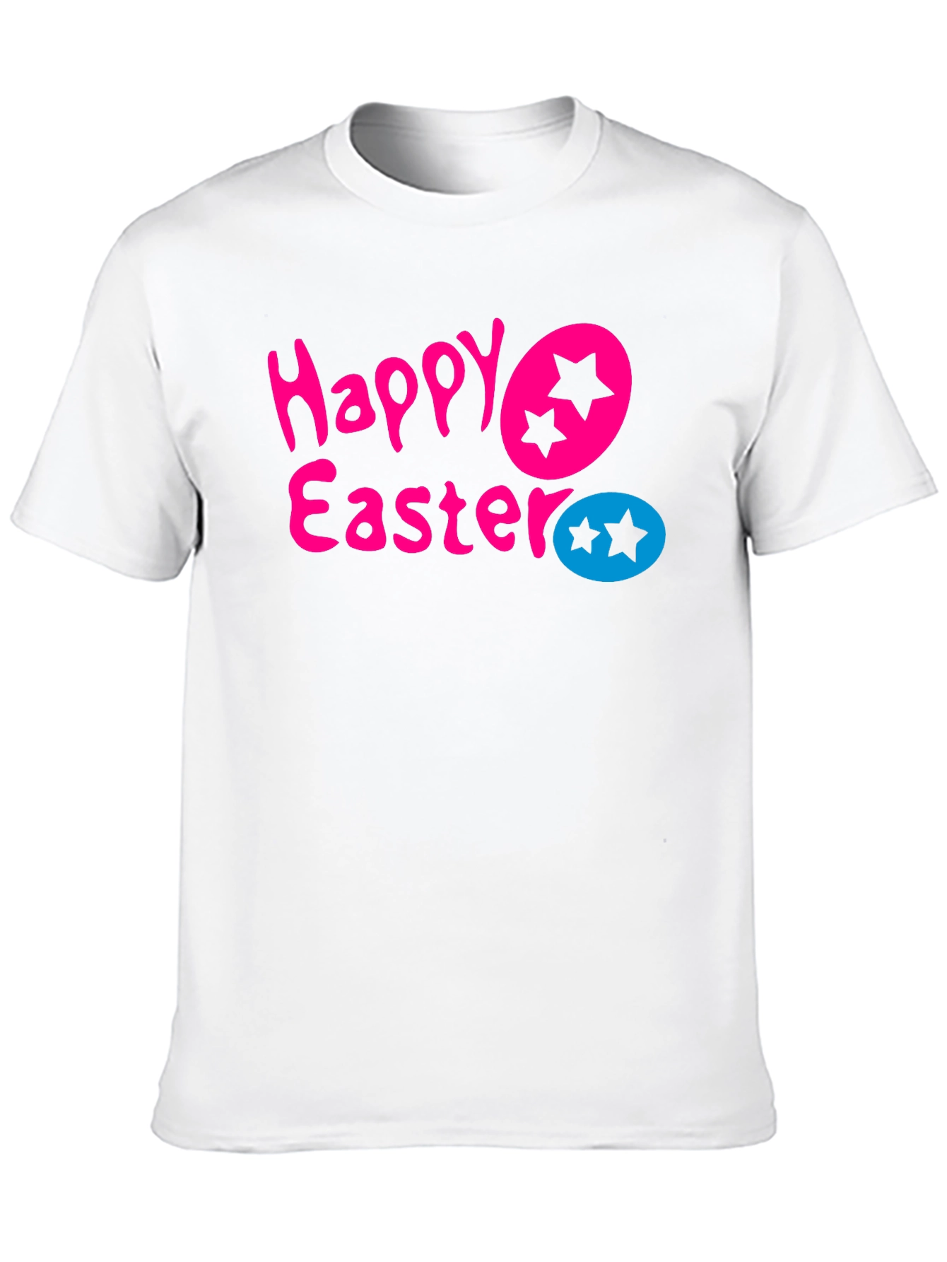 Happy Easter Star Egg Graphic Tee - Black T-Shirt