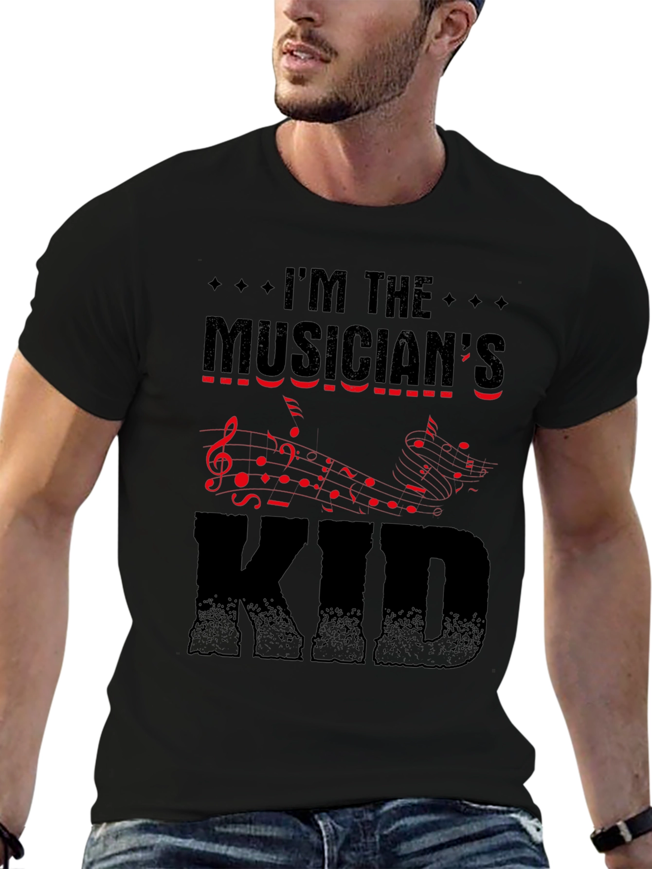 Musicians Kid Graphic Tee - Black