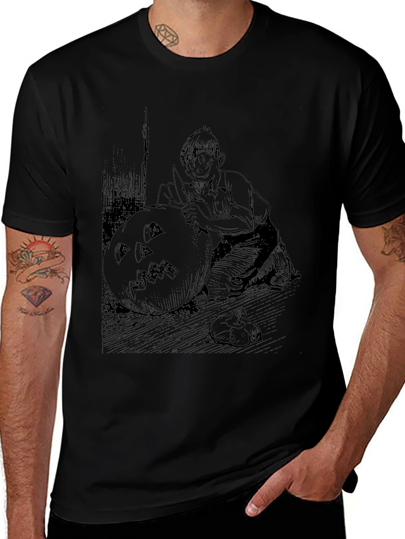 Halloween Carving T-Shirt - Spooky Season Tee