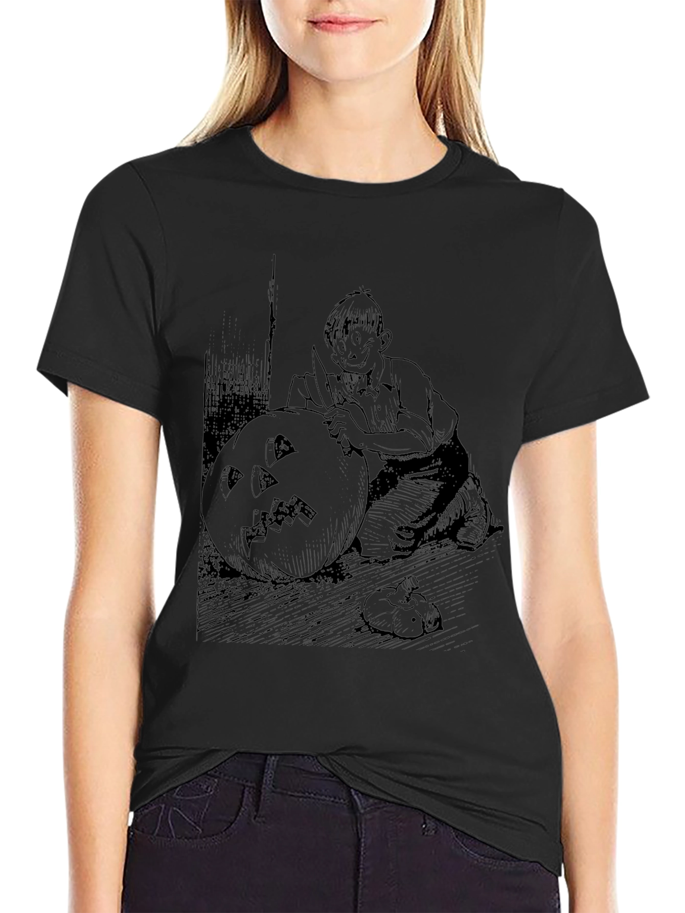 Halloween Carving T-Shirt - Spooky Season Tee