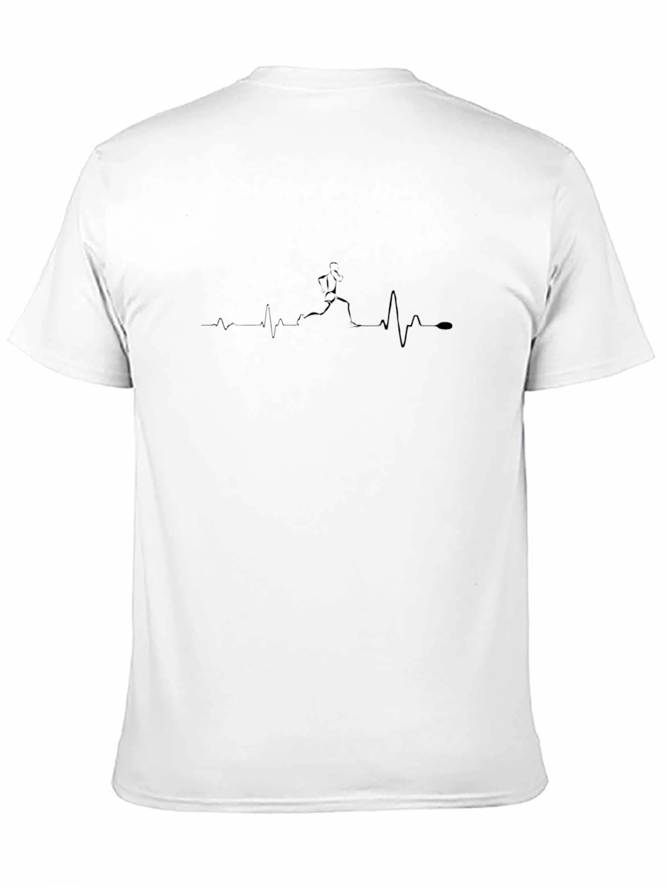 Runner Heartbeat T-Shirt - Black Graphic Tee