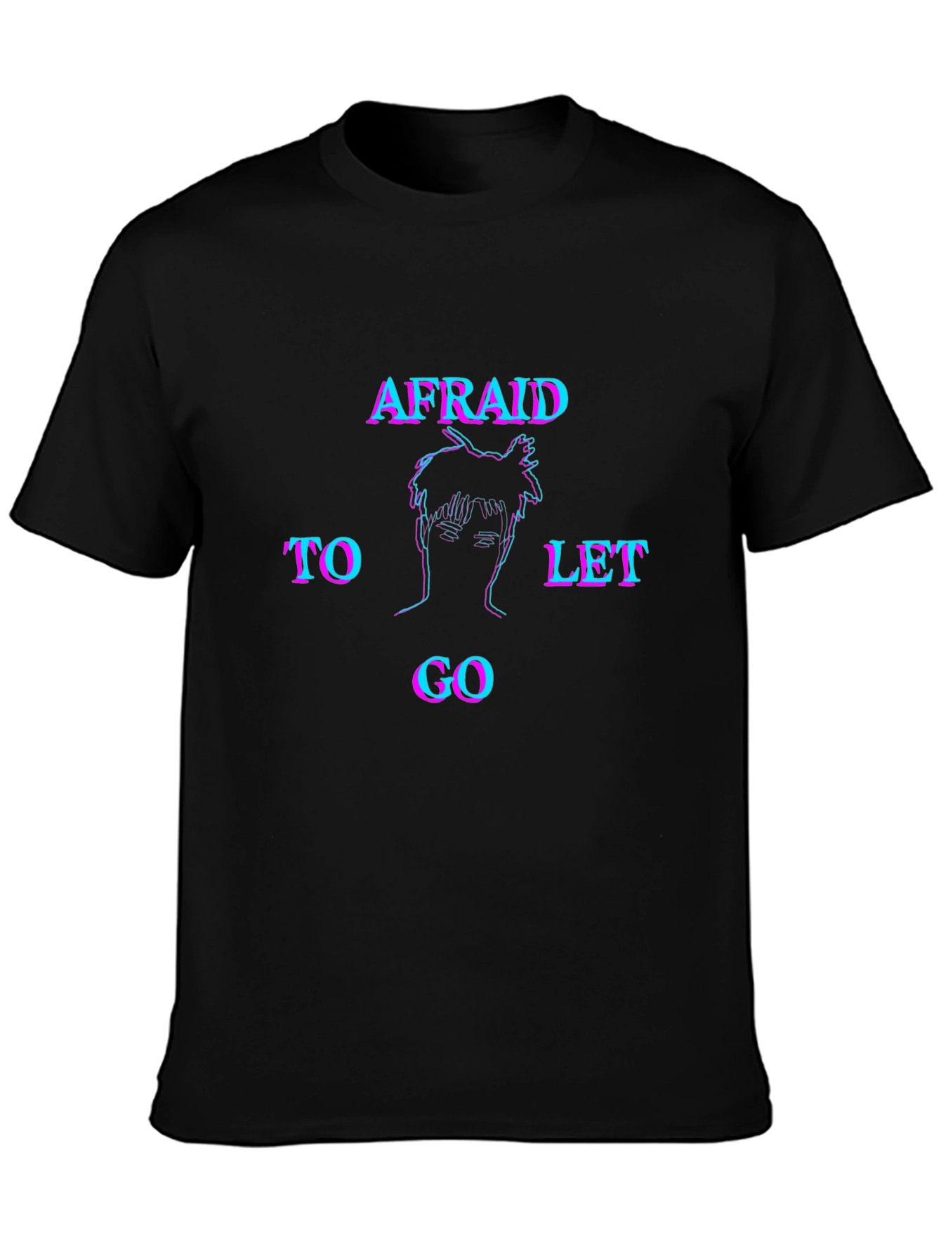 Afraid to Let Go Graphic Tee - Black Unisex