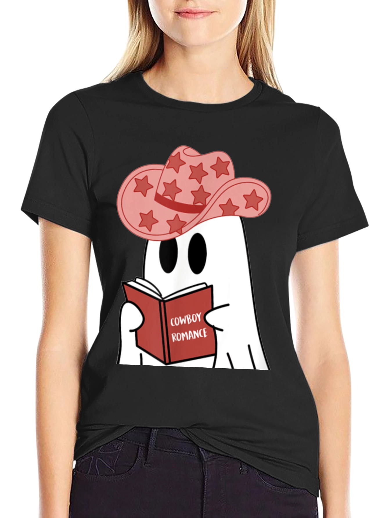 Cowboy Ghost Reading T-Shirt