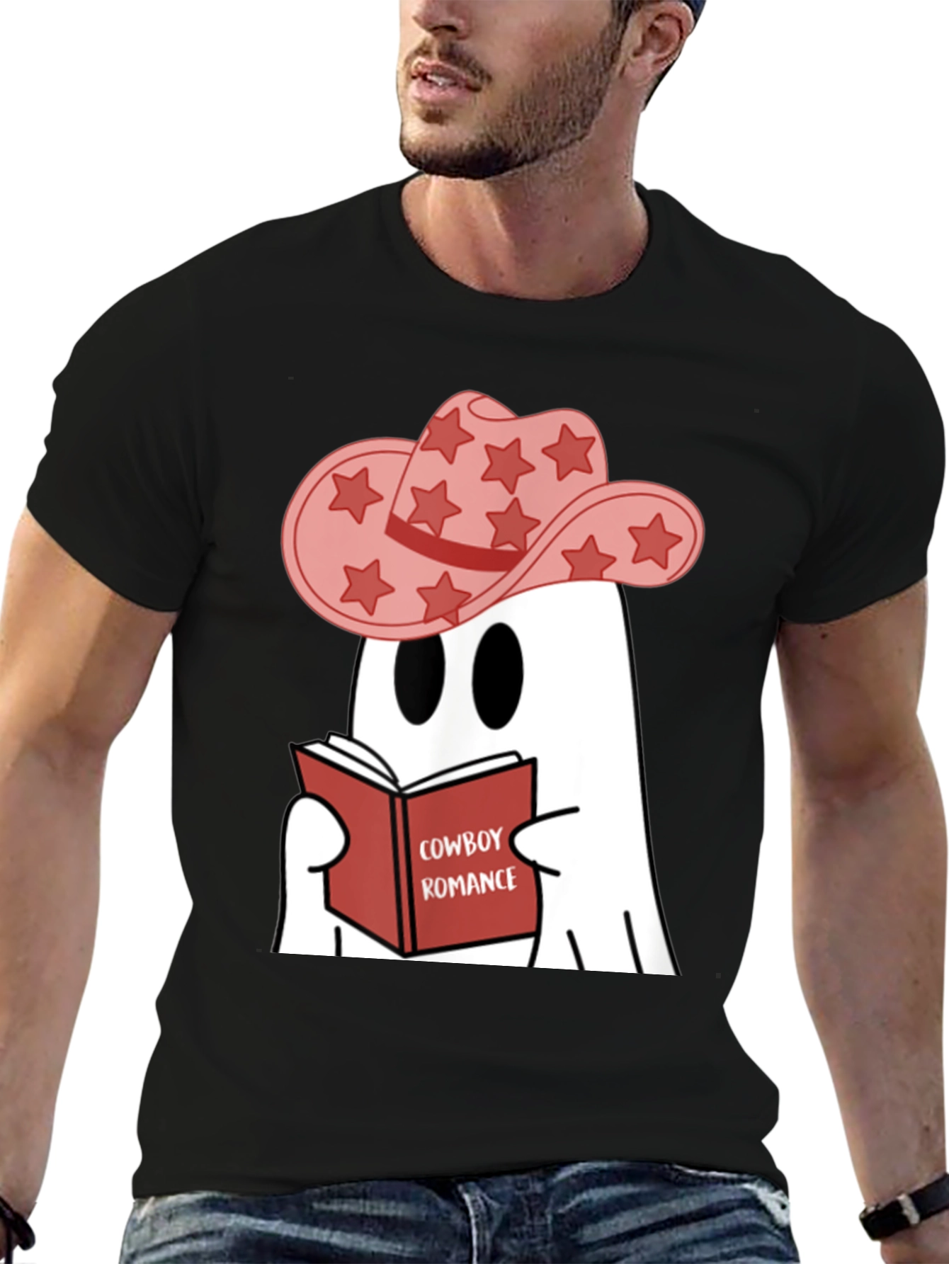 Cowboy Ghost Reading T-Shirt
