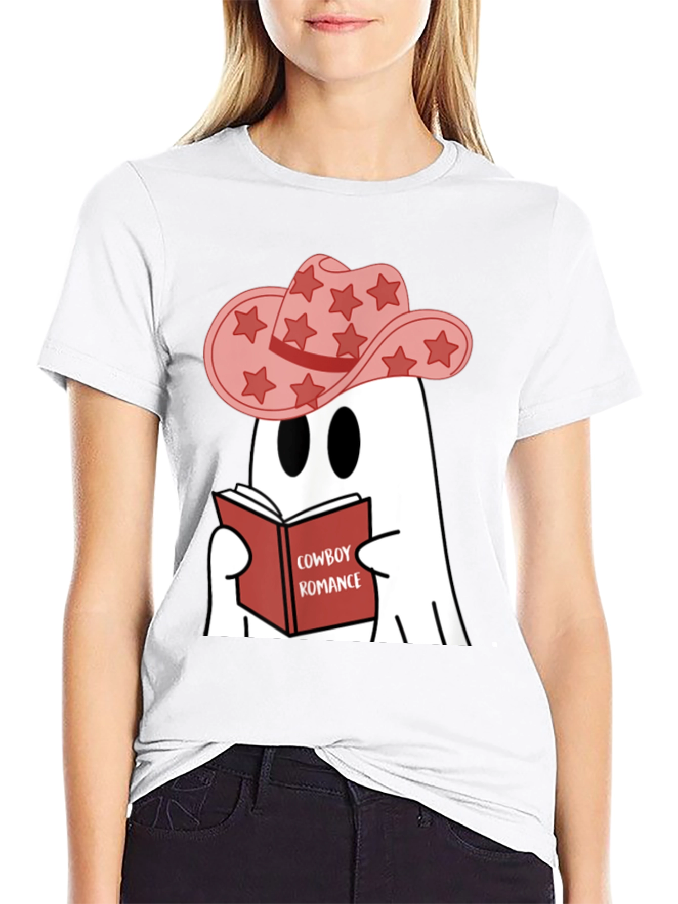Cowboy Ghost Reading T-Shirt