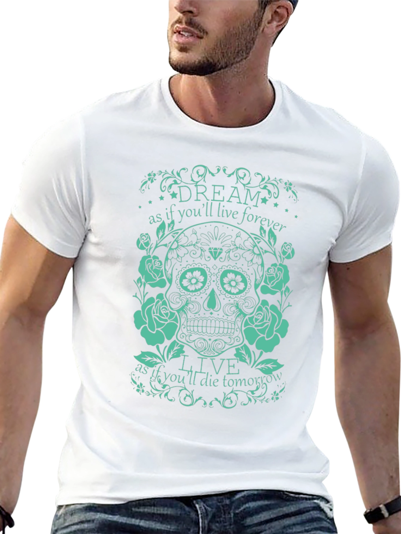Dream Live Forever Skull Graphic Tee