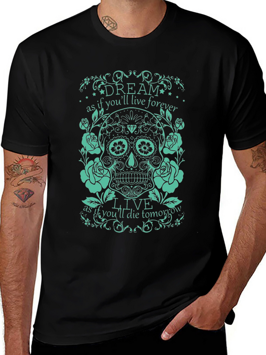 Dream Live Forever Skull Graphic Tee