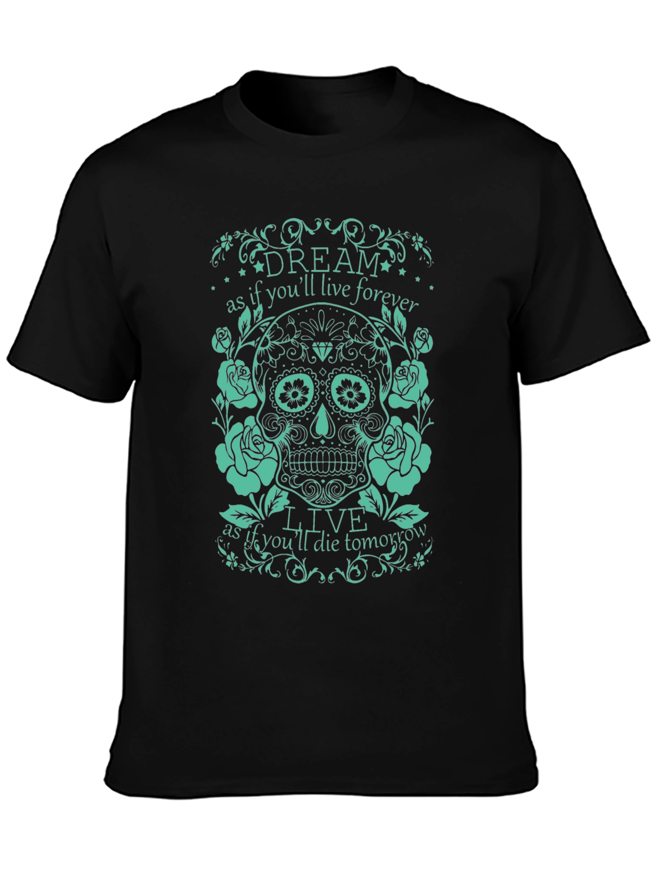 Dream Live Forever Skull Graphic Tee
