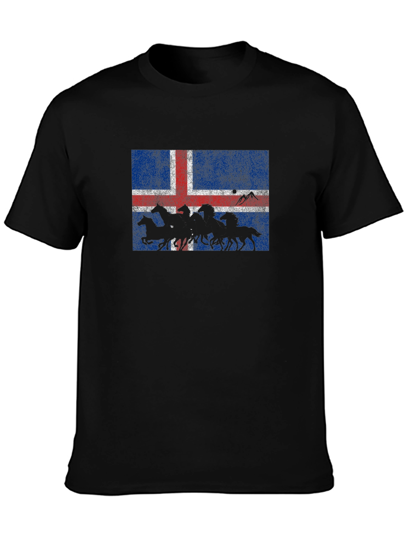 Iceland Flag Icelandic Horses Graphic T-Shirt