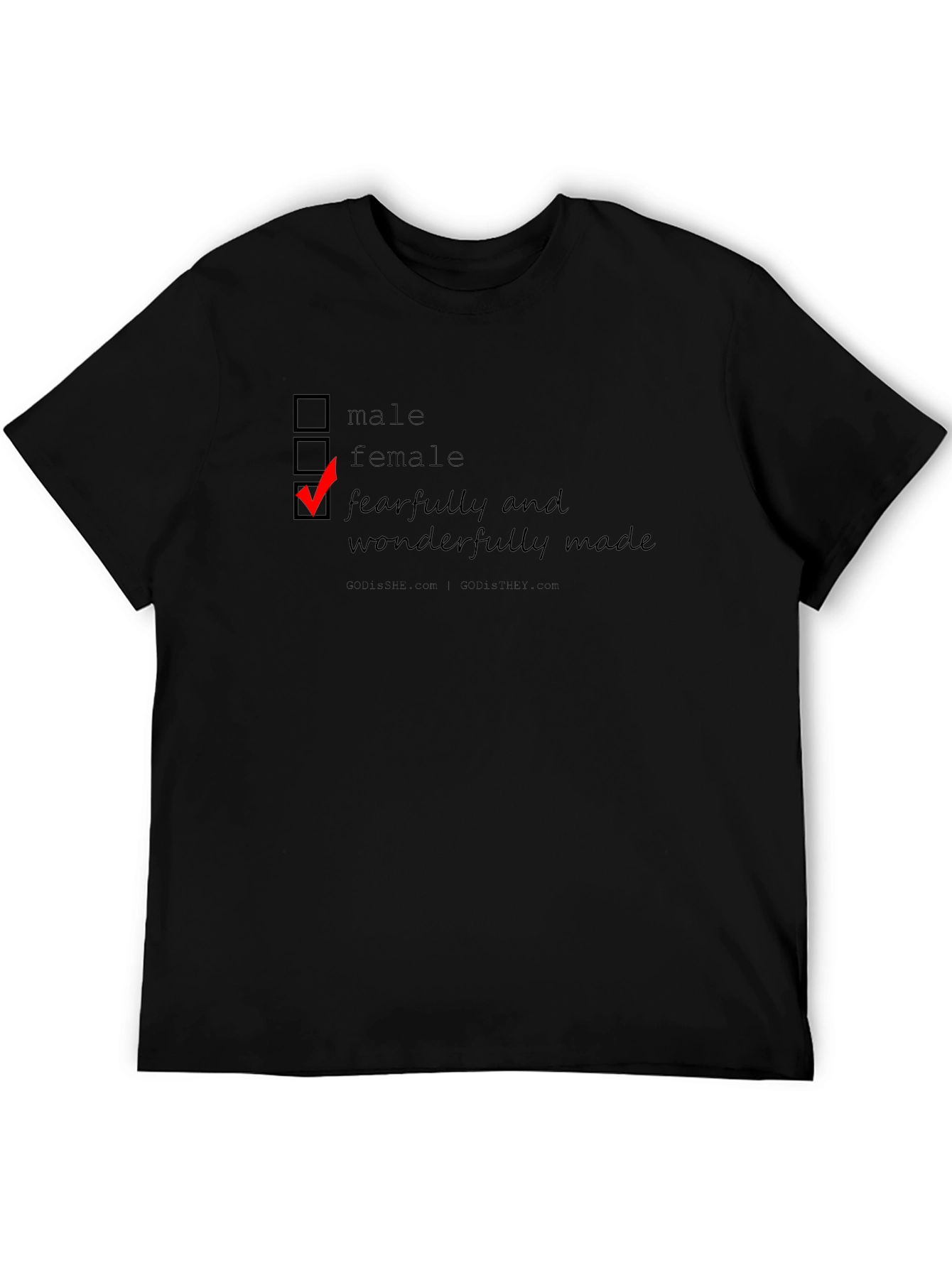 Fearfully & Wonderfully Made T-Shirt - Checkbox Design