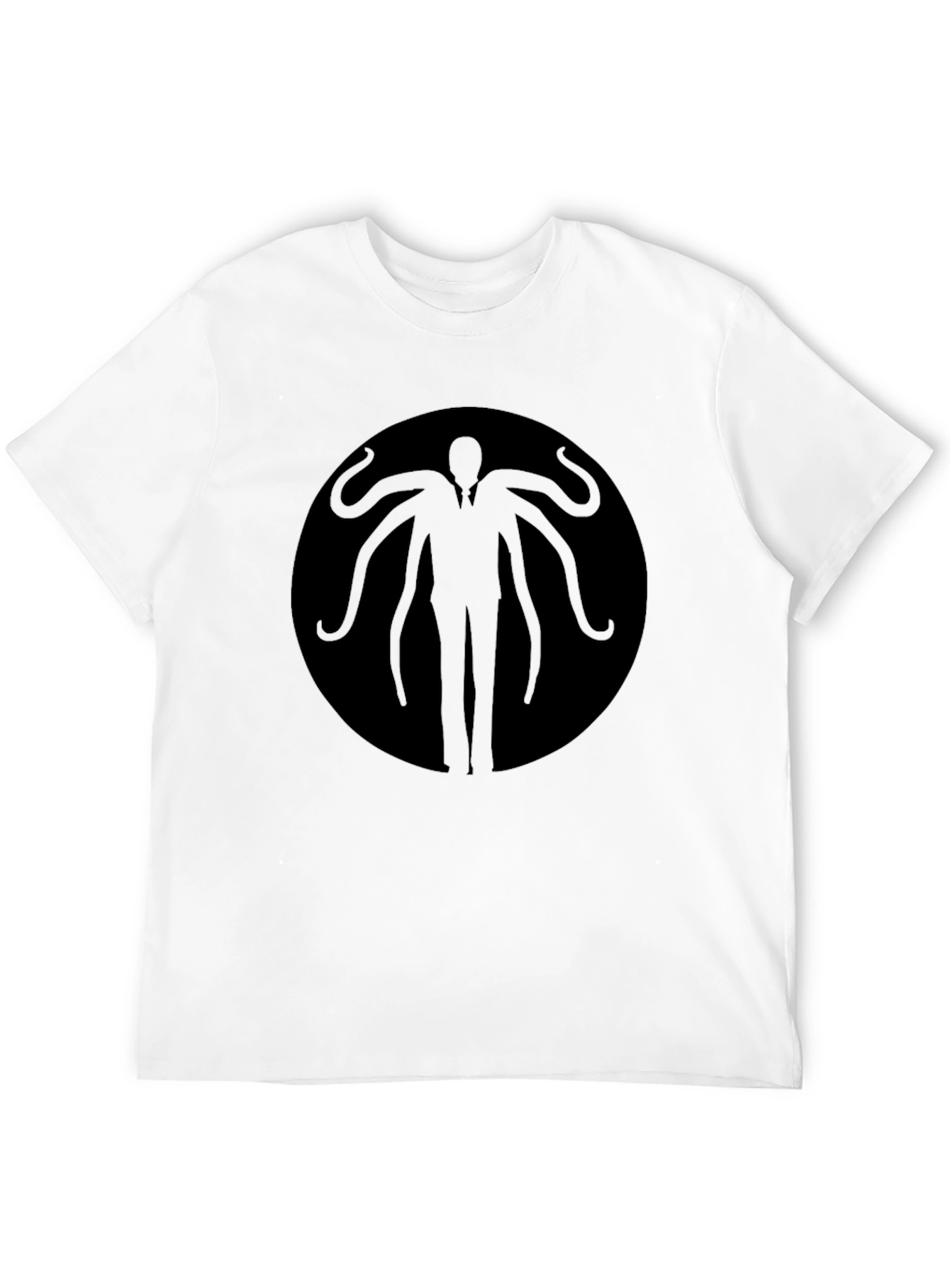 Mens Slender Man Graphic Tee - Black