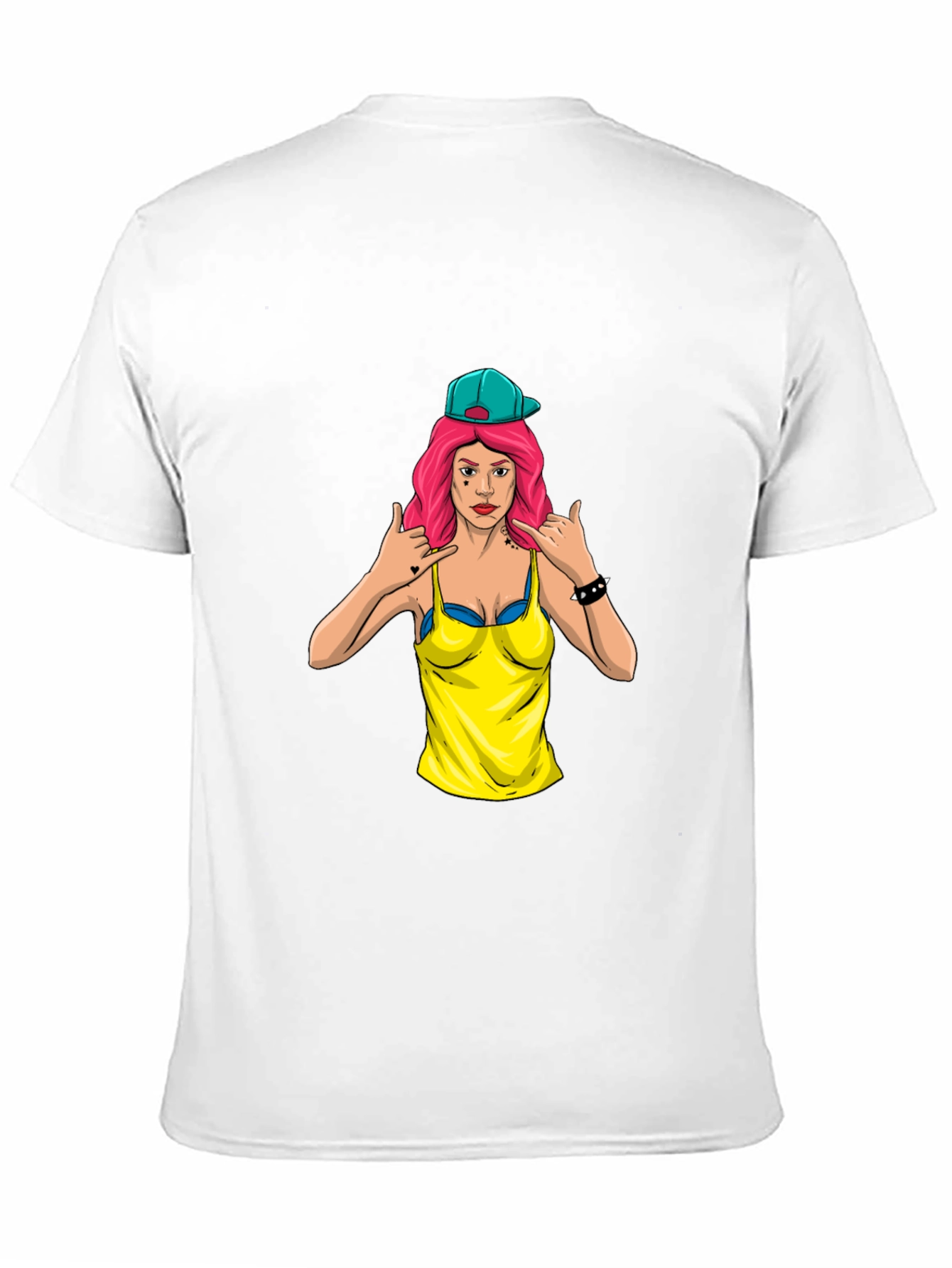 Graphic Tee - Edgy Cartoon Woman Design