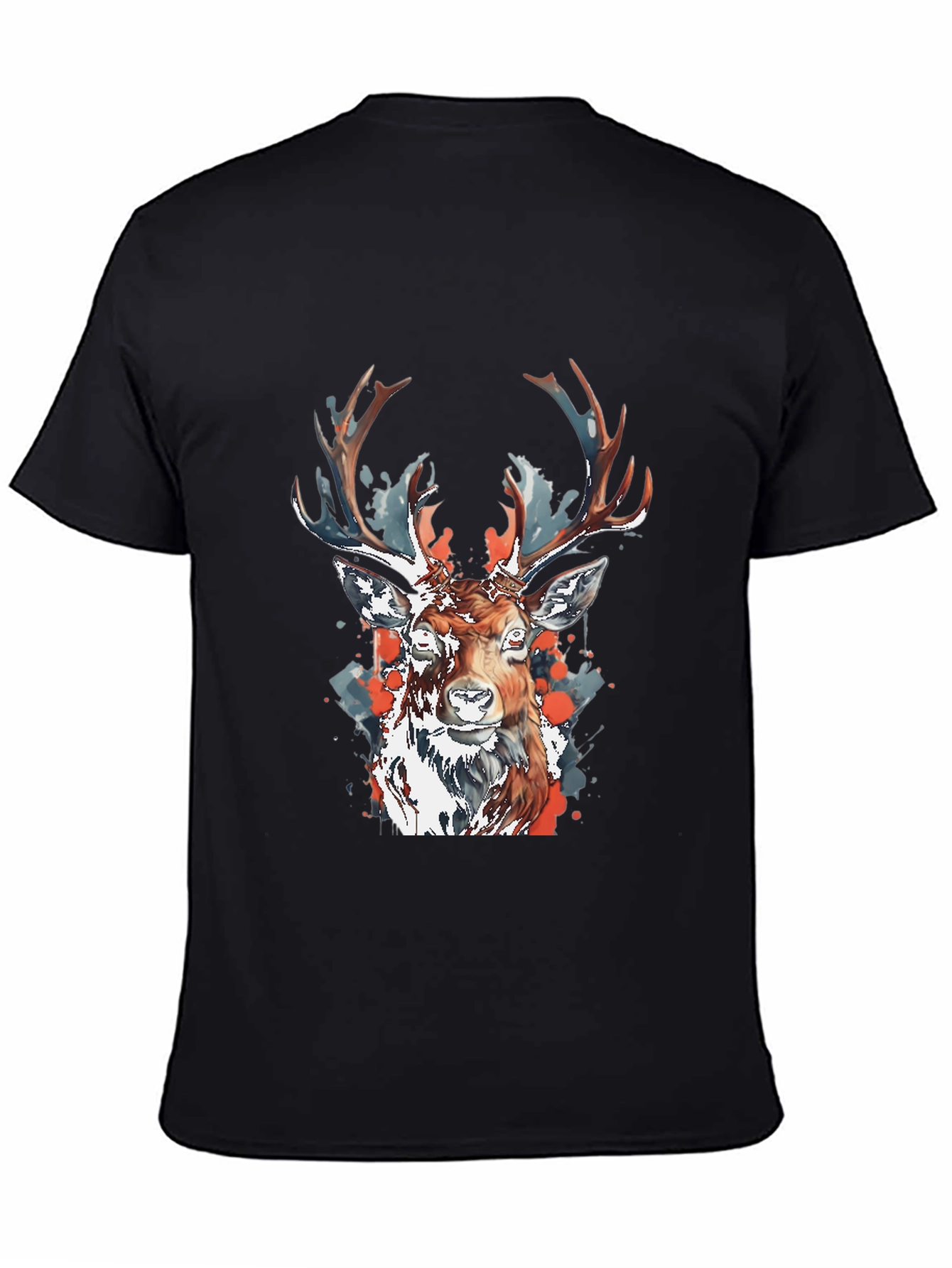 Deer Graphic Tee - Mens Black T-Shirt