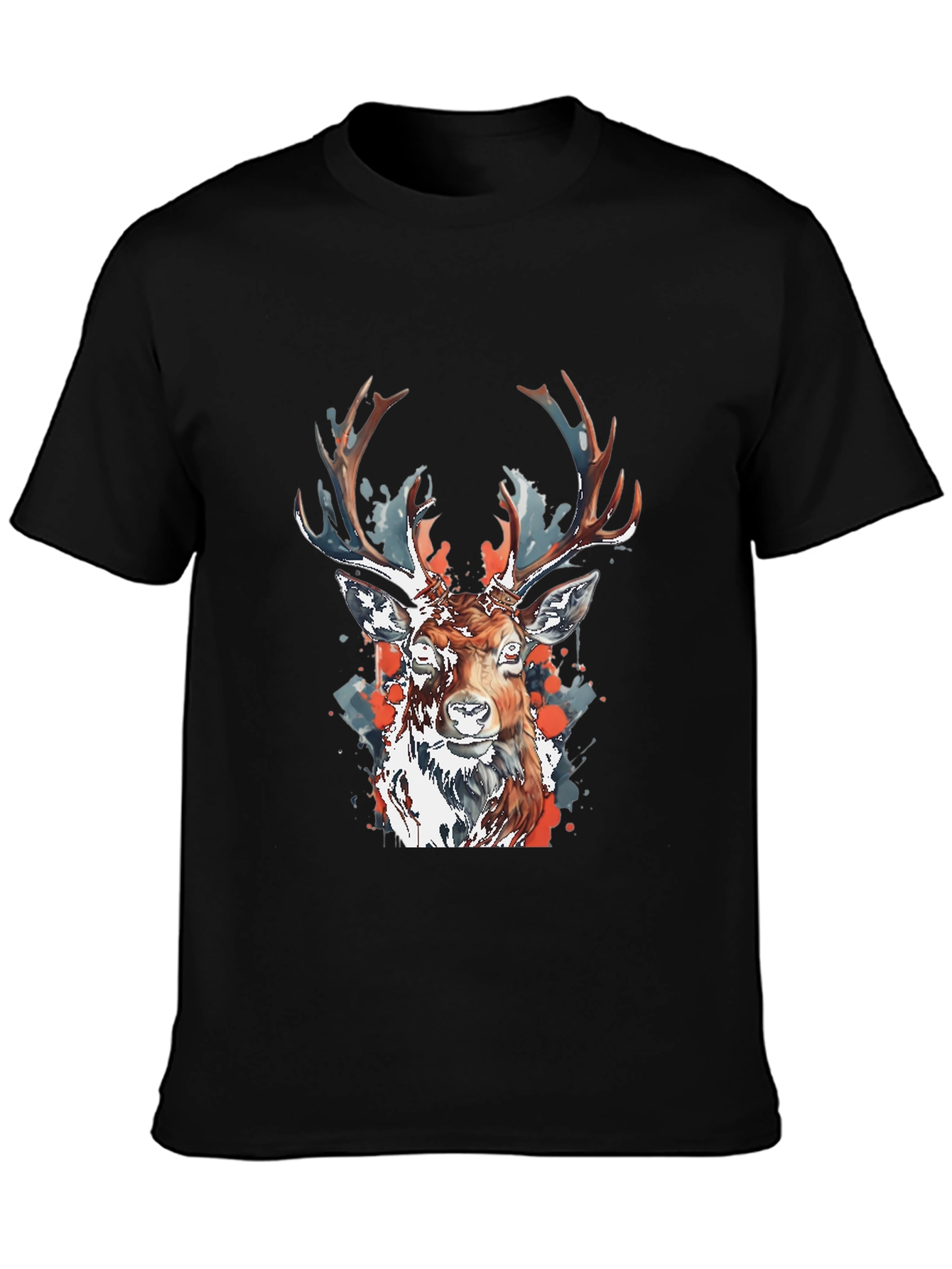 Deer Graphic Tee - Mens Black T-Shirt
