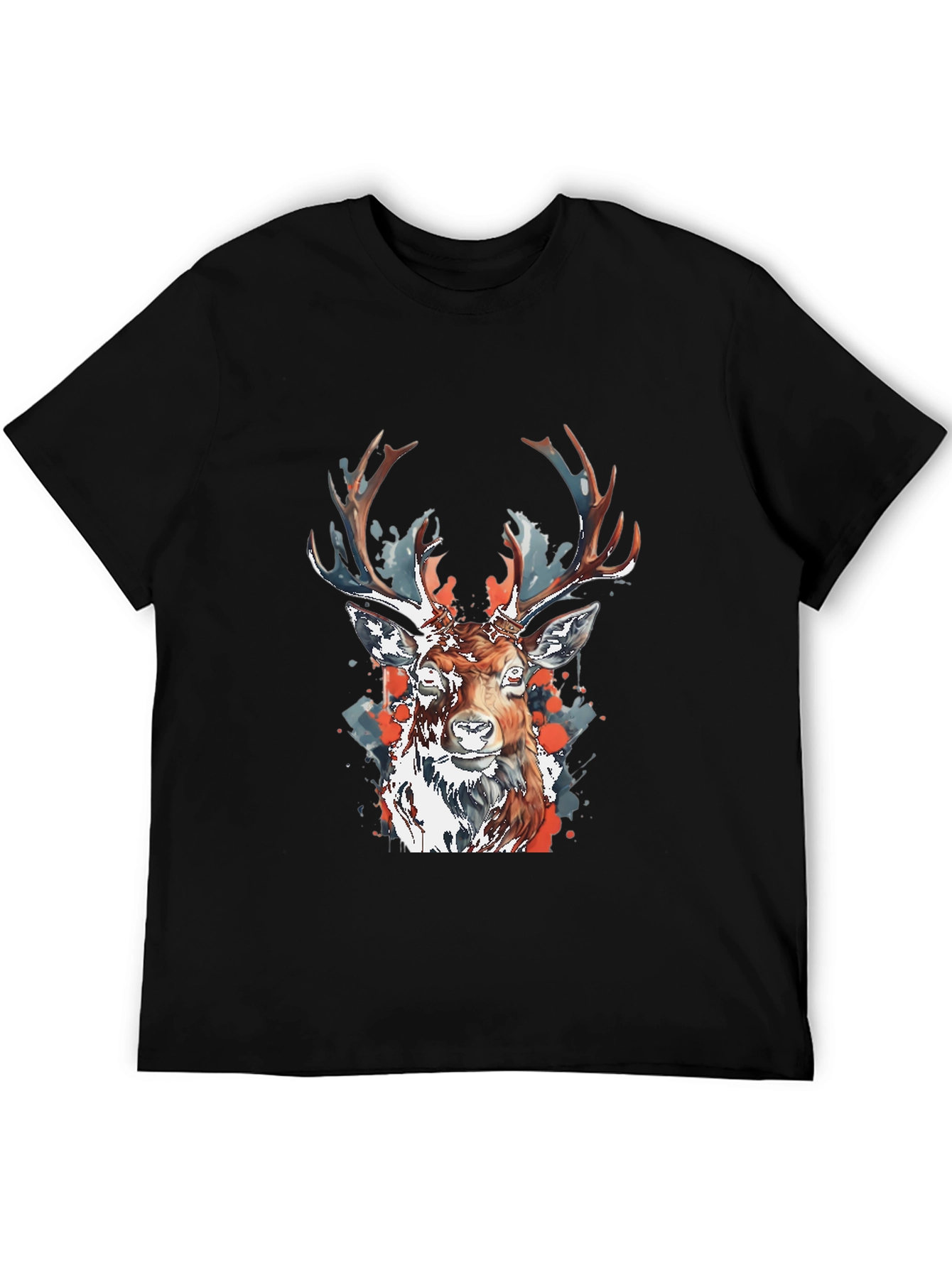 Deer Graphic Tee - Mens Black T-Shirt
